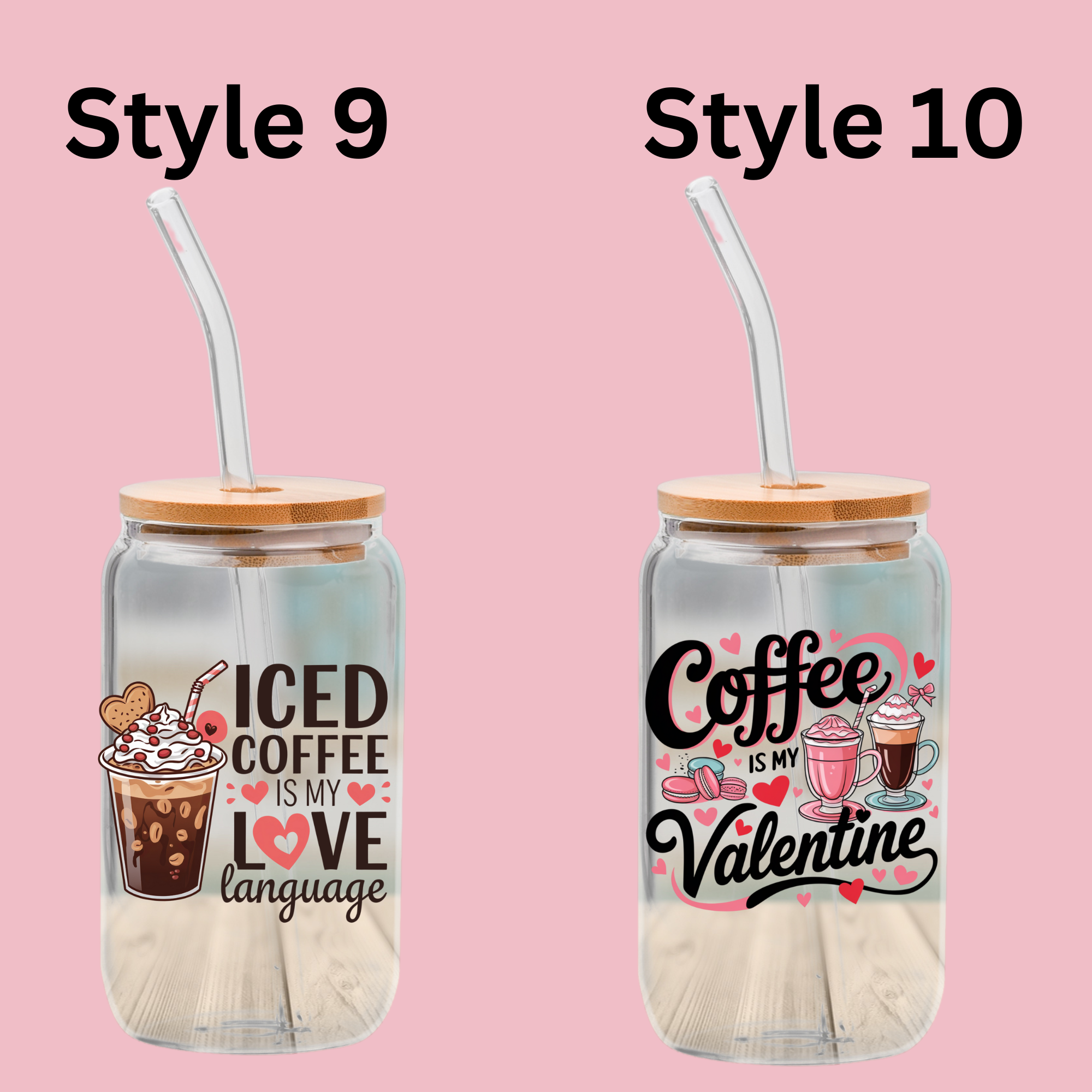 Coffee Decals for Libbey Cups, Coffee Cup Wrap, UV DTF Coffee Design, 16oz Cup Wrap Sticker, Libbey glass wrap, ready-to-Use uv DTF transfer