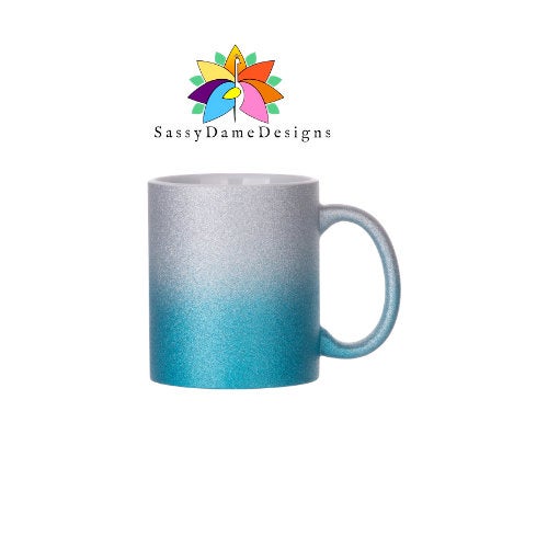 11 oz Glitter Sublimation Mugs, 4 Colors Available by MECOLOUR